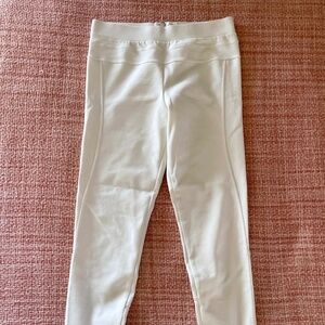 Givenchy Paris White Zip Cropped Leggins Exposed Zipper Size 38